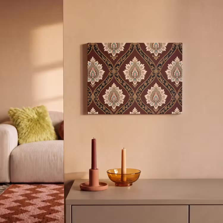 Akustikbild - Muster – Blumenmotiv – Dekoration – Klassisch – Rot — 2