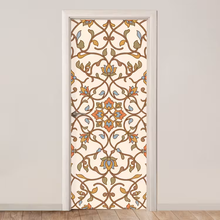 Türtapete - Muster – Blumen – Ornament – Bunt — 1