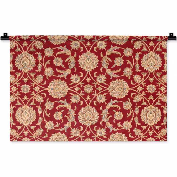 Wandteppich - Muster – Blume – Klassisch – Orientalisch – Rot — 1