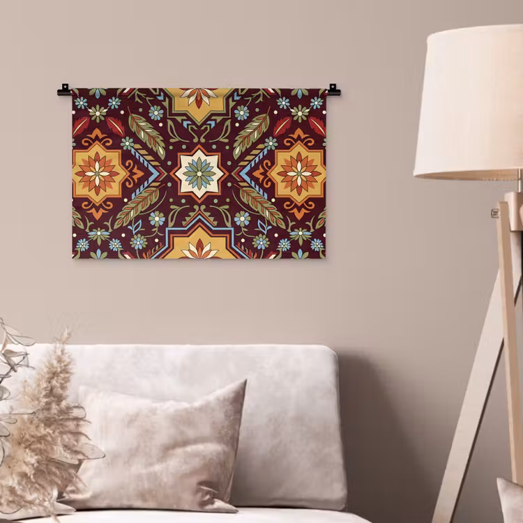 Wandteppich - Muster – Floral – Geometrisch – Farbenfroh – Dekoration — 2
