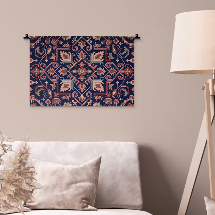 Wandteppich - Muster – Orientalisch – Blumig – Blau – Klassisch — 2