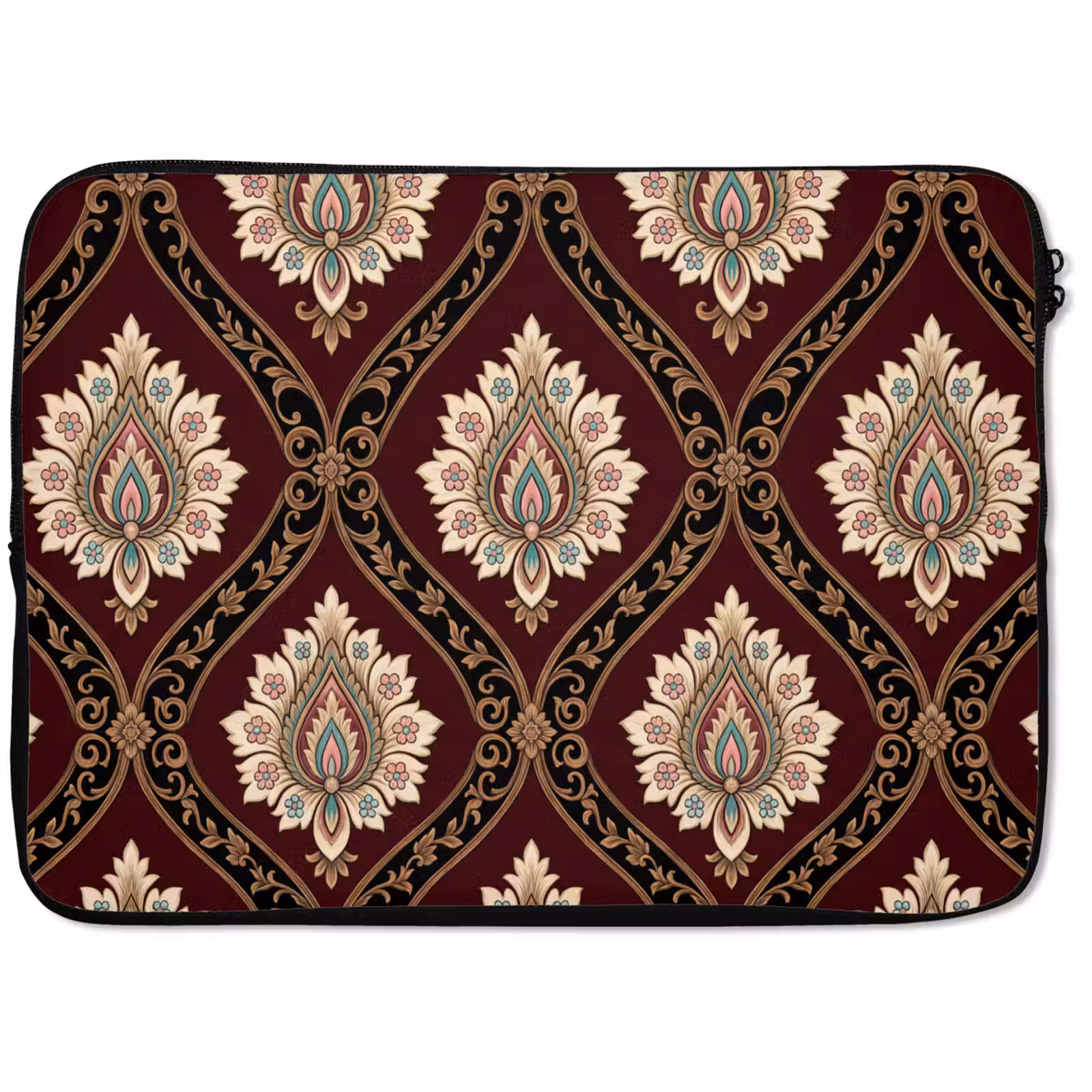 Laptop hülle - Muster – Blumenmotiv – Dekoration – Klassisch – Rot — 1