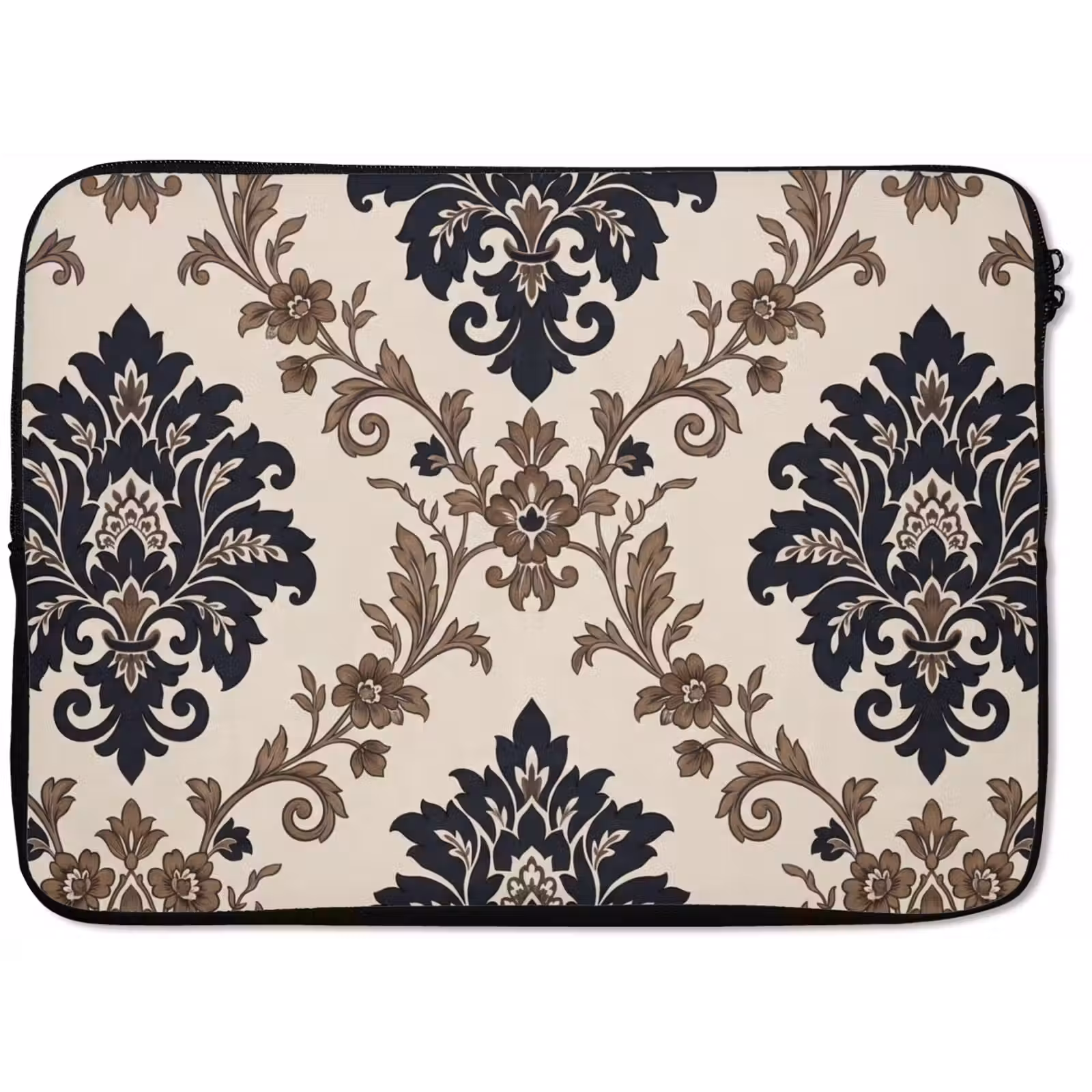 Laptop hülle - Muster – Blumenmuster – Klassisch – Beige-Blau — 1
