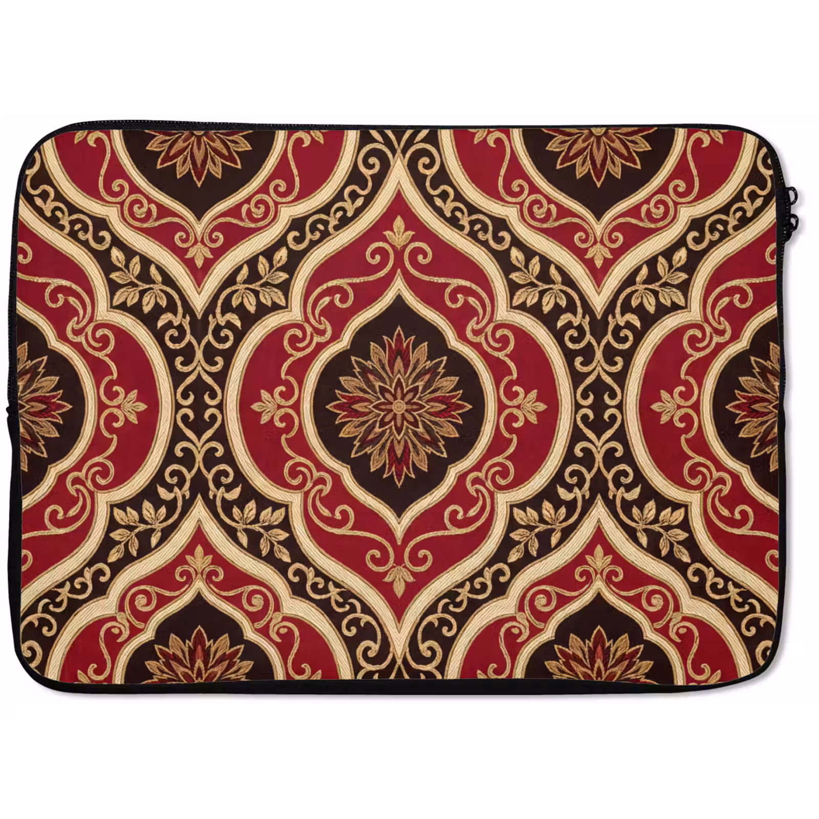 Laptop hülle - Muster – Ornament – Barock – Rot – Gold — 1