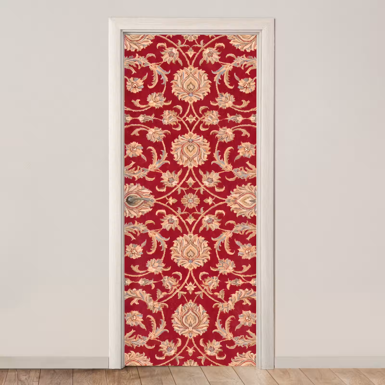 Türtapete - Muster – Blume – Klassisch – Orientalisch – Rot — 1