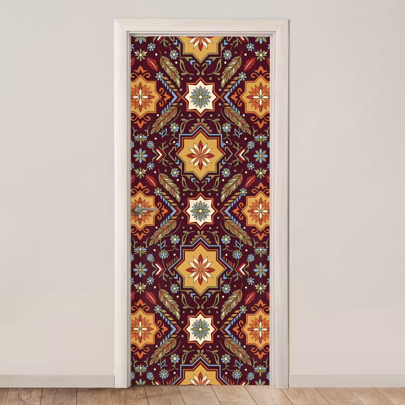 Türtapete - Muster – Floral – Geometrisch – Farbenfroh – Dekoration — 1