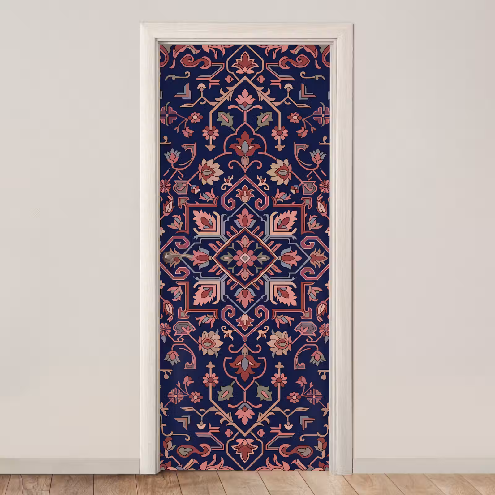 Türtapete - Muster – Orientalisch – Blumig – Blau – Klassisch — 1