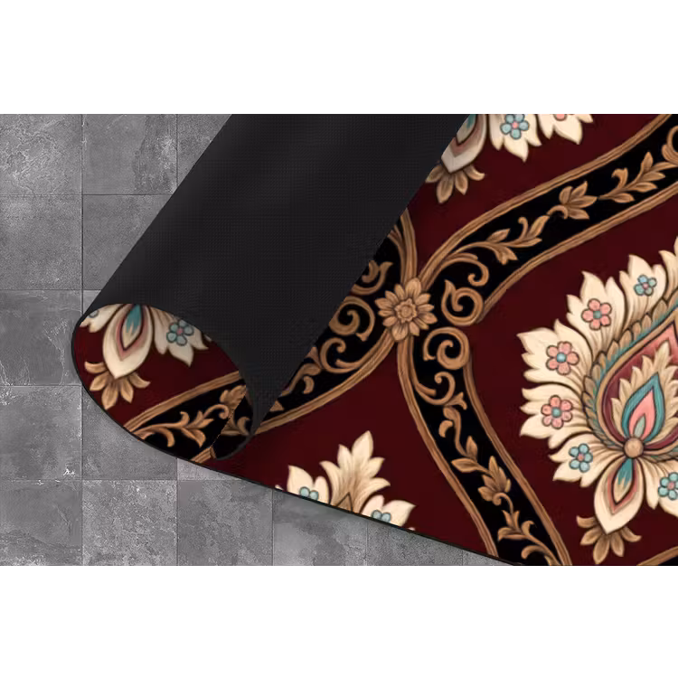 Küchenläufer - Muster – Blumenmotiv – Dekoration – Klassisch – Rot — 4