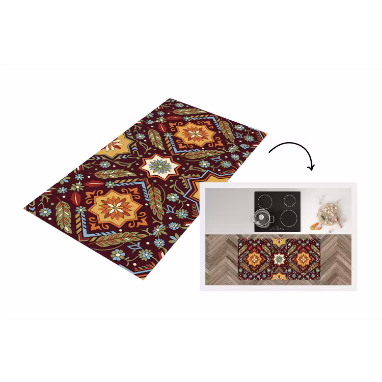 Küchenläufer - Muster – Floral – Geometrisch – Farbenfroh – Dekoration — 1