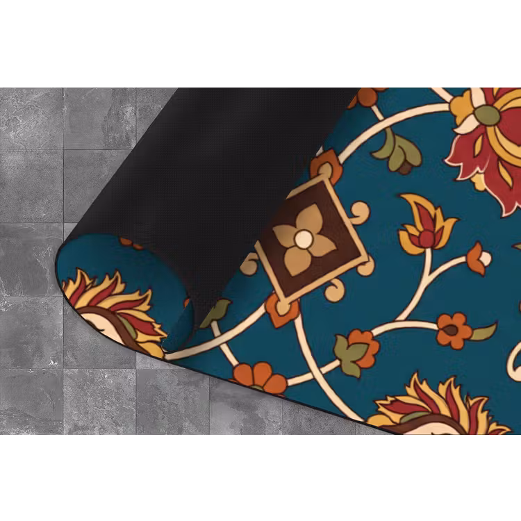 Küchenläufer - Ornament – Flora – Traditionell – Klassisch – Blaugrün — 4