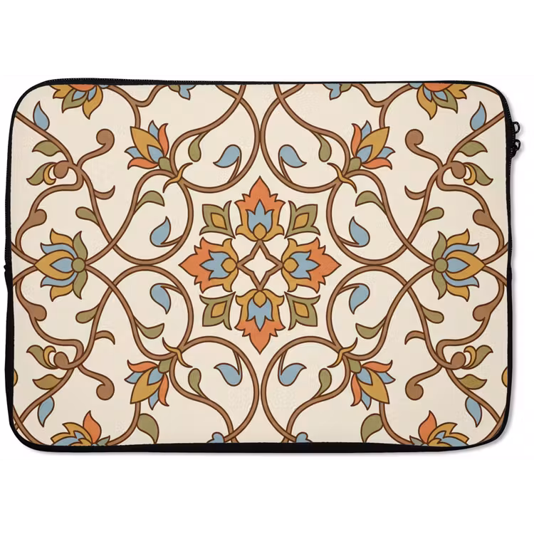 Laptop hülle - Muster – Blumen – Ornament – Bunt — 1