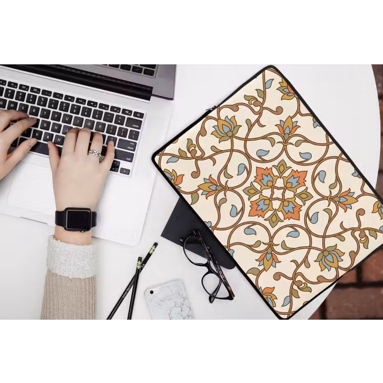Laptop hülle - Muster – Blumen – Ornament – Bunt — 3