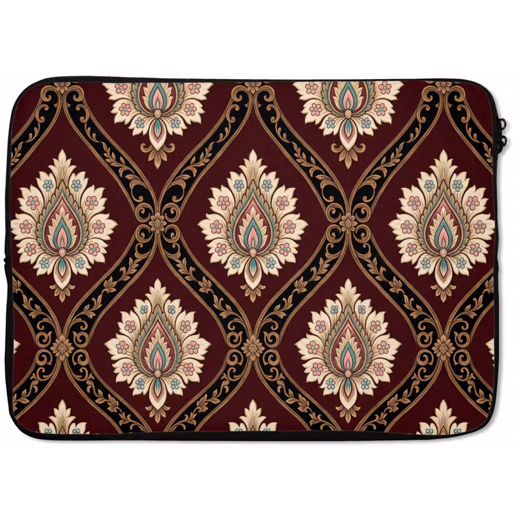 Laptop hülle - Muster – Blumenmotiv – Dekoration – Klassisch – Rot — 1