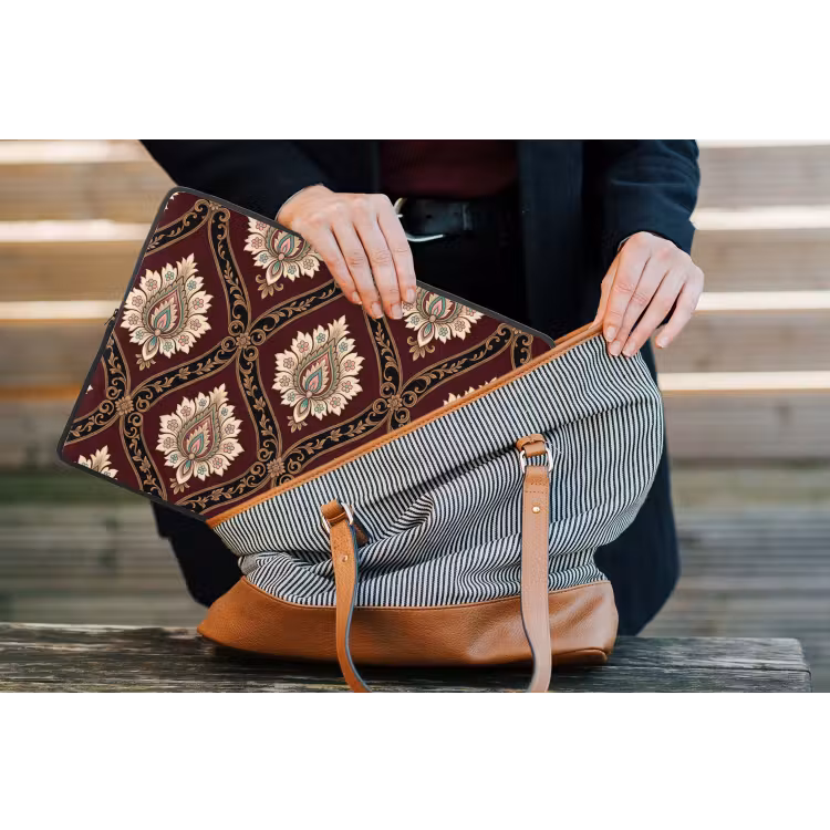 Laptop hülle - Muster – Blumenmotiv – Dekoration – Klassisch – Rot — 4