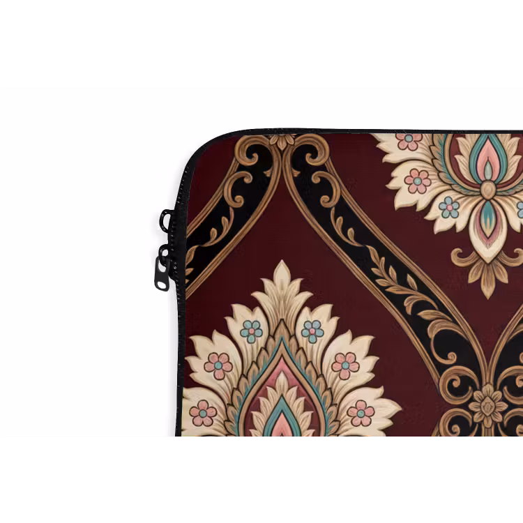 Laptop hülle - Muster – Blumenmotiv – Dekoration – Klassisch – Rot — 5