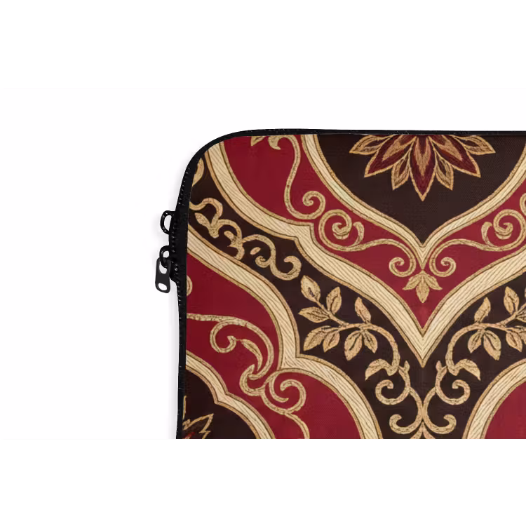 Laptop hülle - Muster – Ornament – Barock – Rot – Gold — 5