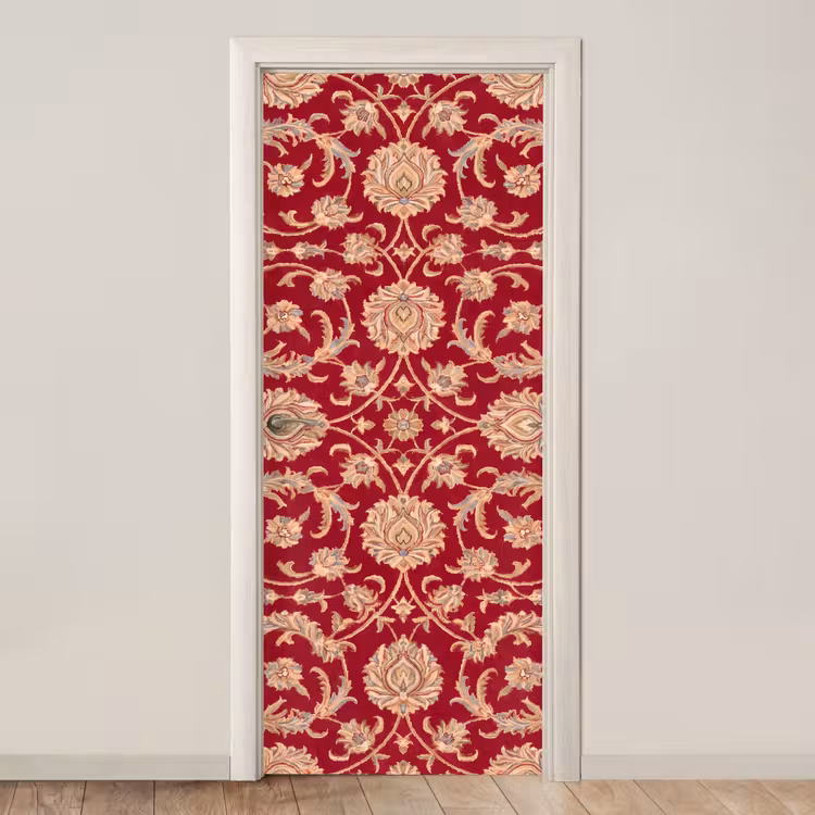 Türtapete - Muster – Blume – Klassisch – Orientalisch – Rot — 1