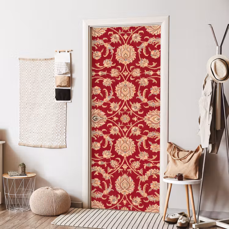 Türtapete - Muster – Blume – Klassisch – Orientalisch – Rot — 7