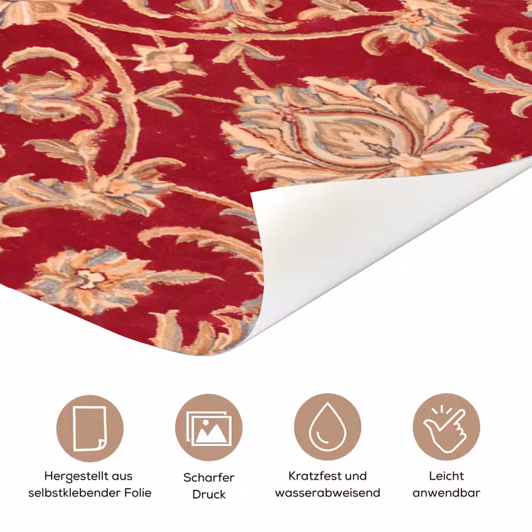 Türtapete - Muster – Blume – Klassisch – Orientalisch – Rot — 8