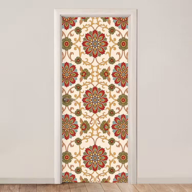 Türtapete - Muster – Blumen – Ornament – Klassisch – Farbenfroh — 1