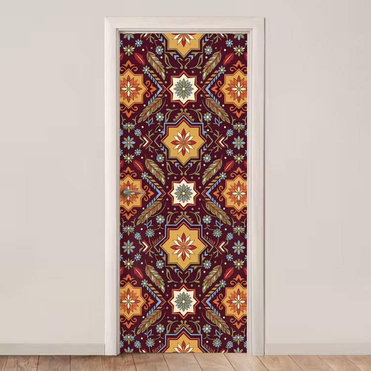 Türtapete - Muster – Floral – Geometrisch – Farbenfroh – Dekoration — 1