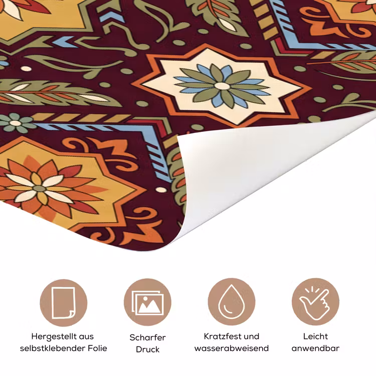 Türtapete - Muster – Floral – Geometrisch – Farbenfroh – Dekoration — 8