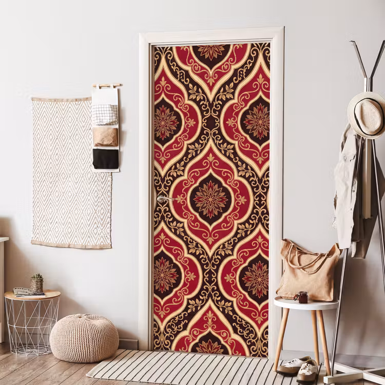 Türtapete - Muster – Ornament – Barock – Rot – Gold — 7