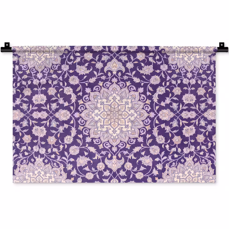 Wandteppich - Muster – Medaillon – Orientalisch – Lila – Dekoration — 1