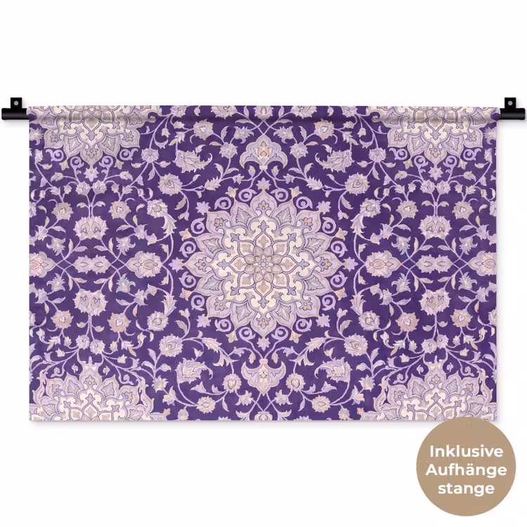Wandteppich - Muster – Medaillon – Orientalisch – Lila – Dekoration — 9