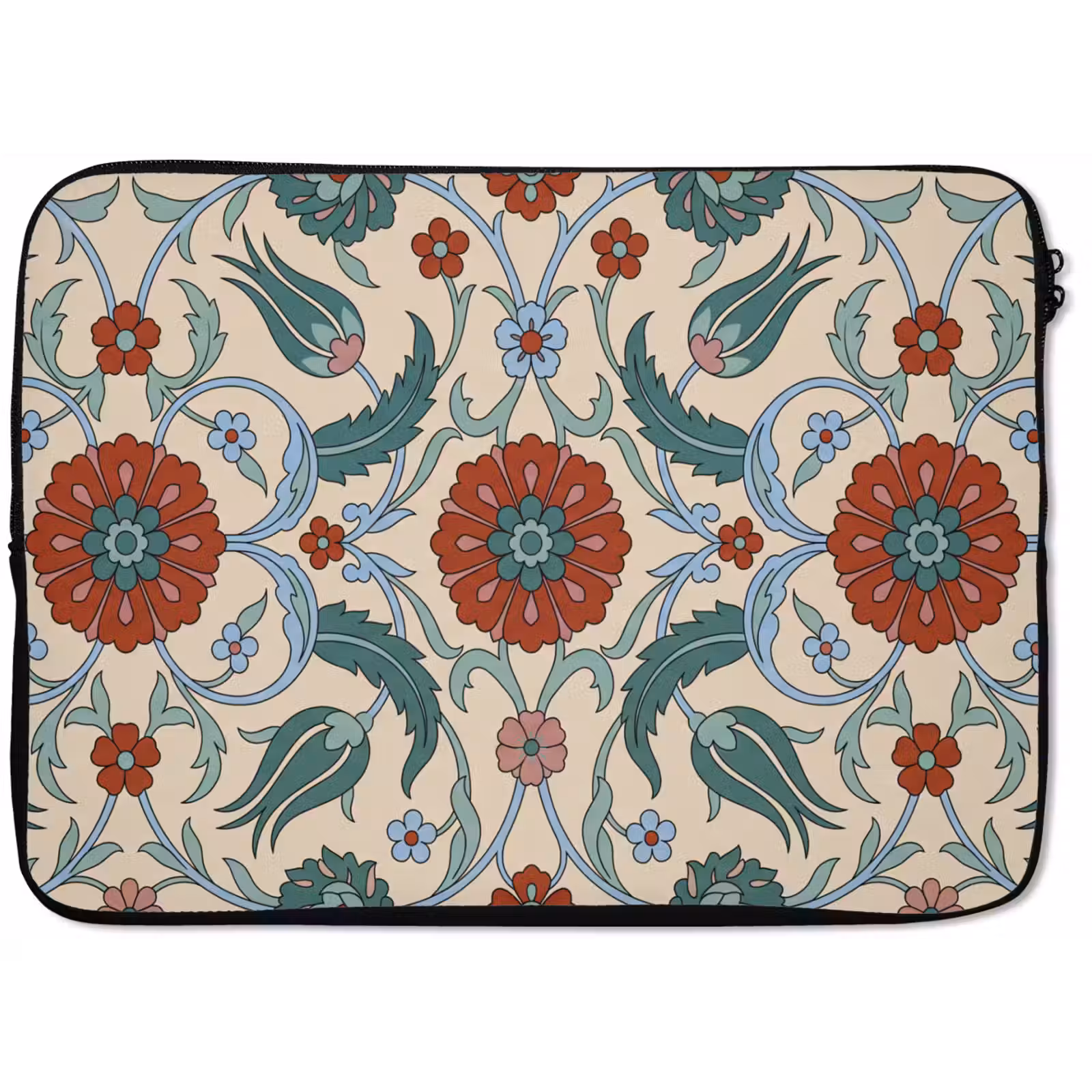 Laptop hülle - Blumen – Muster – Klassisch – Dekoration – Farbenfroh — 1