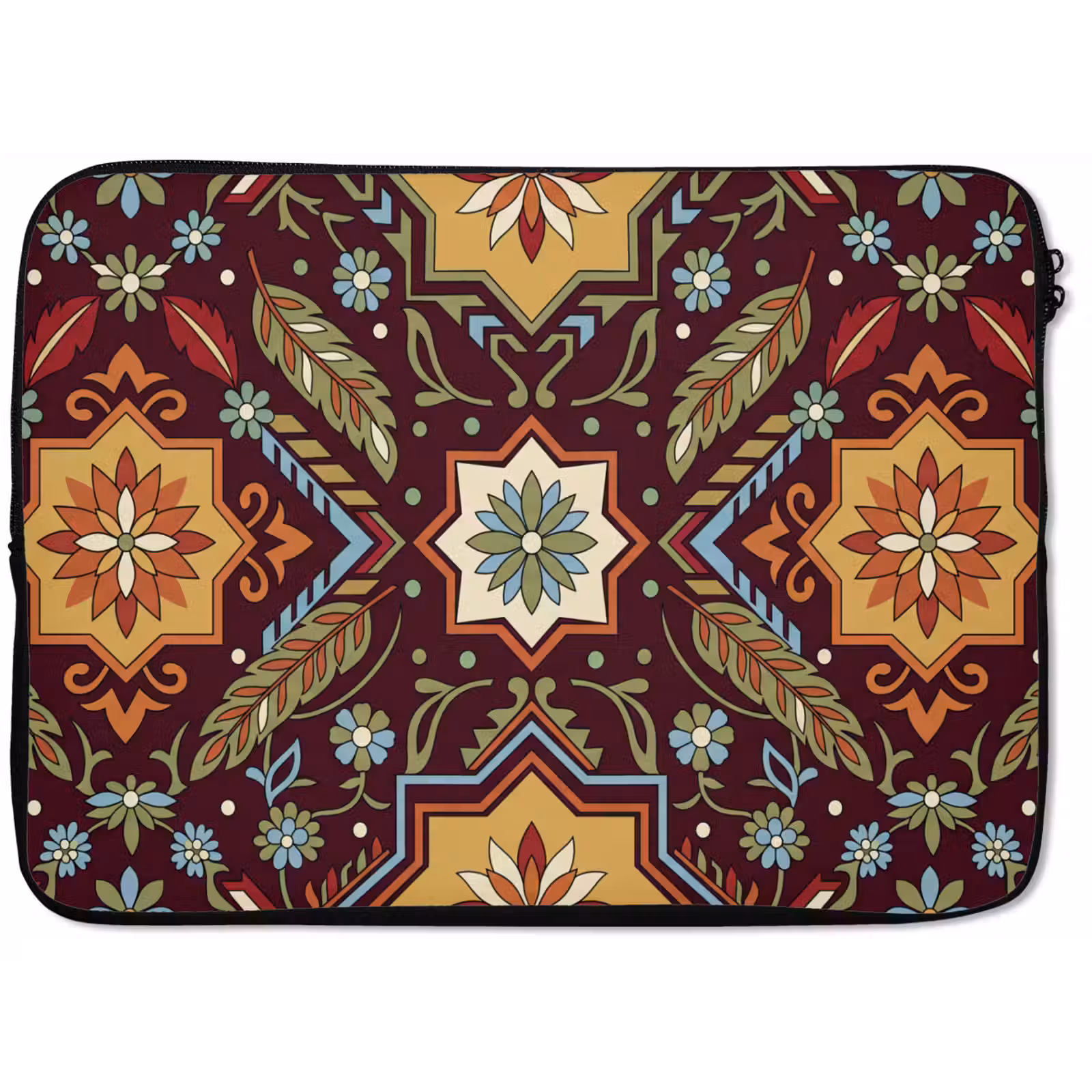 Laptop hülle - Muster – Floral – Geometrisch – Farbenfroh – Dekoration — 1