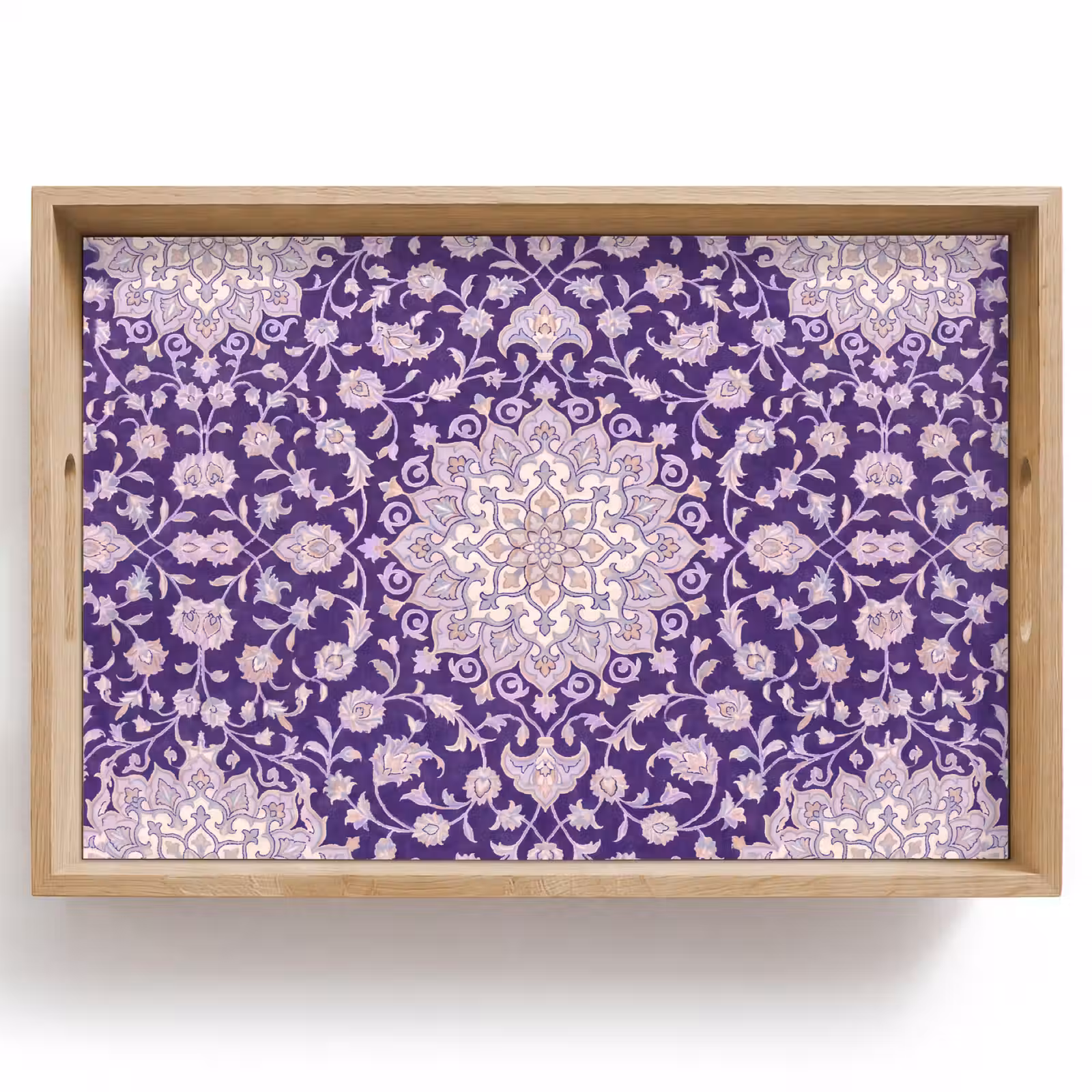 Tablett - Muster – Medaillon – Orientalisch – Lila – Dekoration — 1