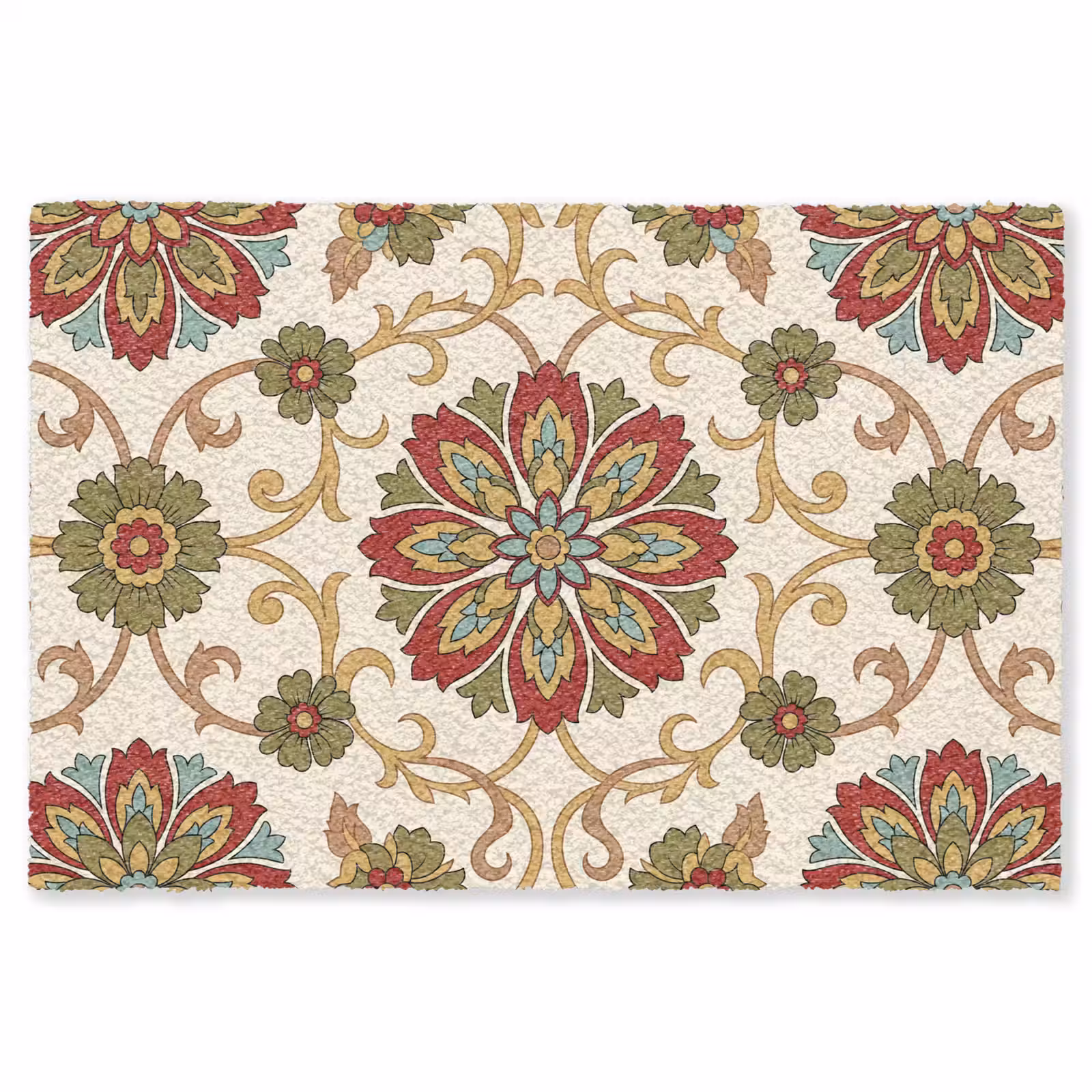 Teppich - Muster – Blumen – Ornament – Klassisch – Farbenfroh — 1