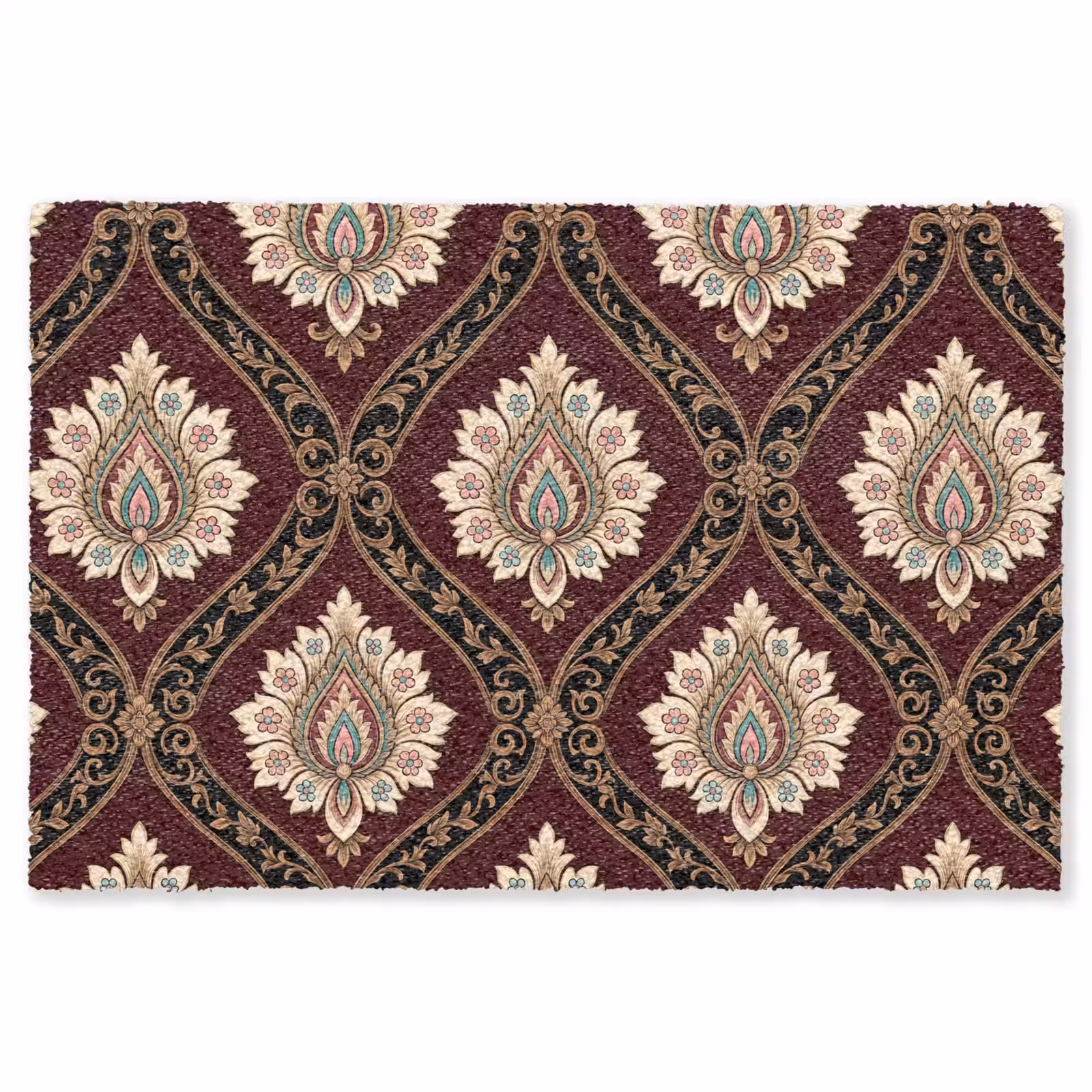 Teppich - Muster – Blumenmotiv – Dekoration – Klassisch – Rot — 1