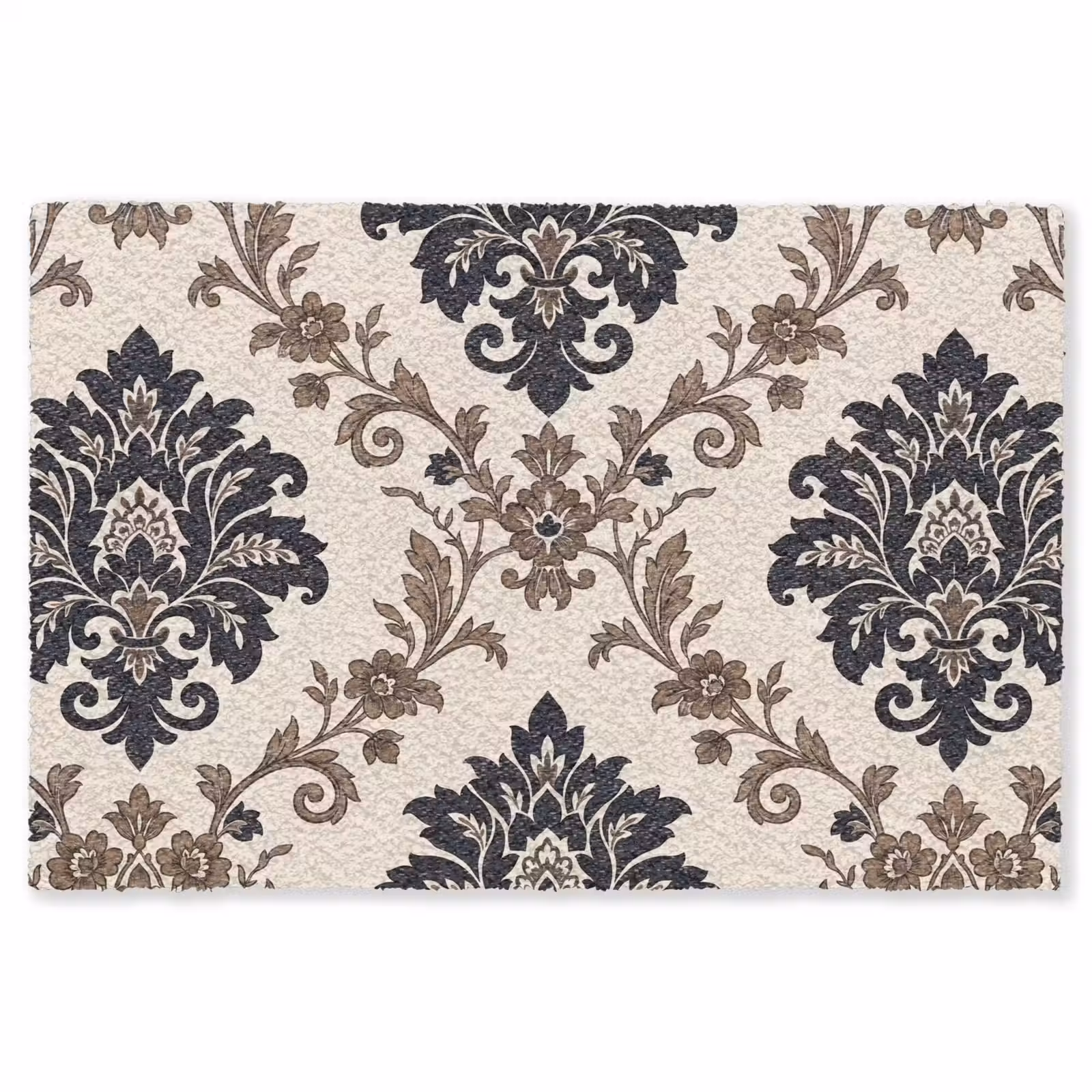 Teppich - Muster – Blumenmuster – Klassisch – Beige-Blau — 1