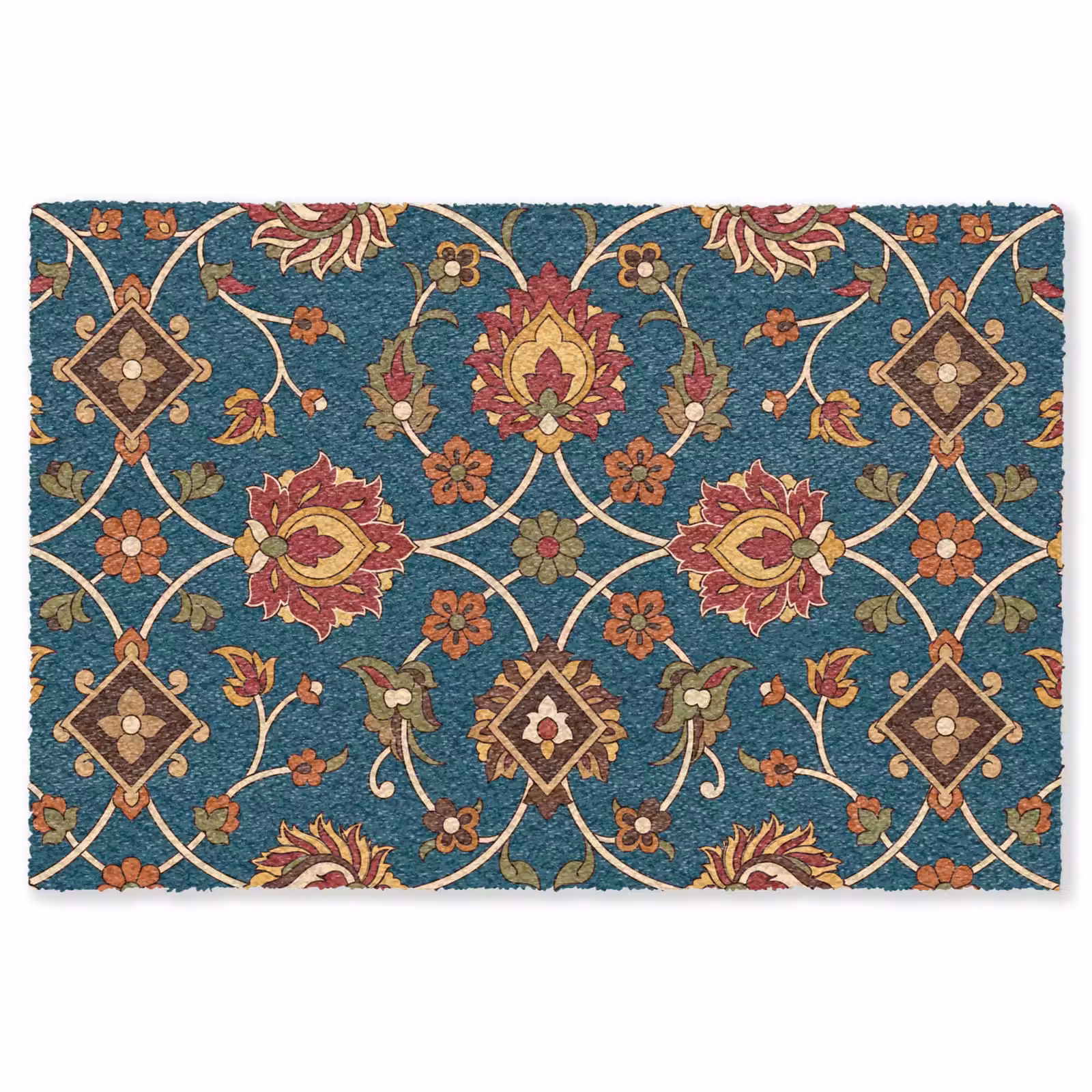 Teppich - Ornament – Flora – Traditionell – Klassisch – Blaugrün — 1