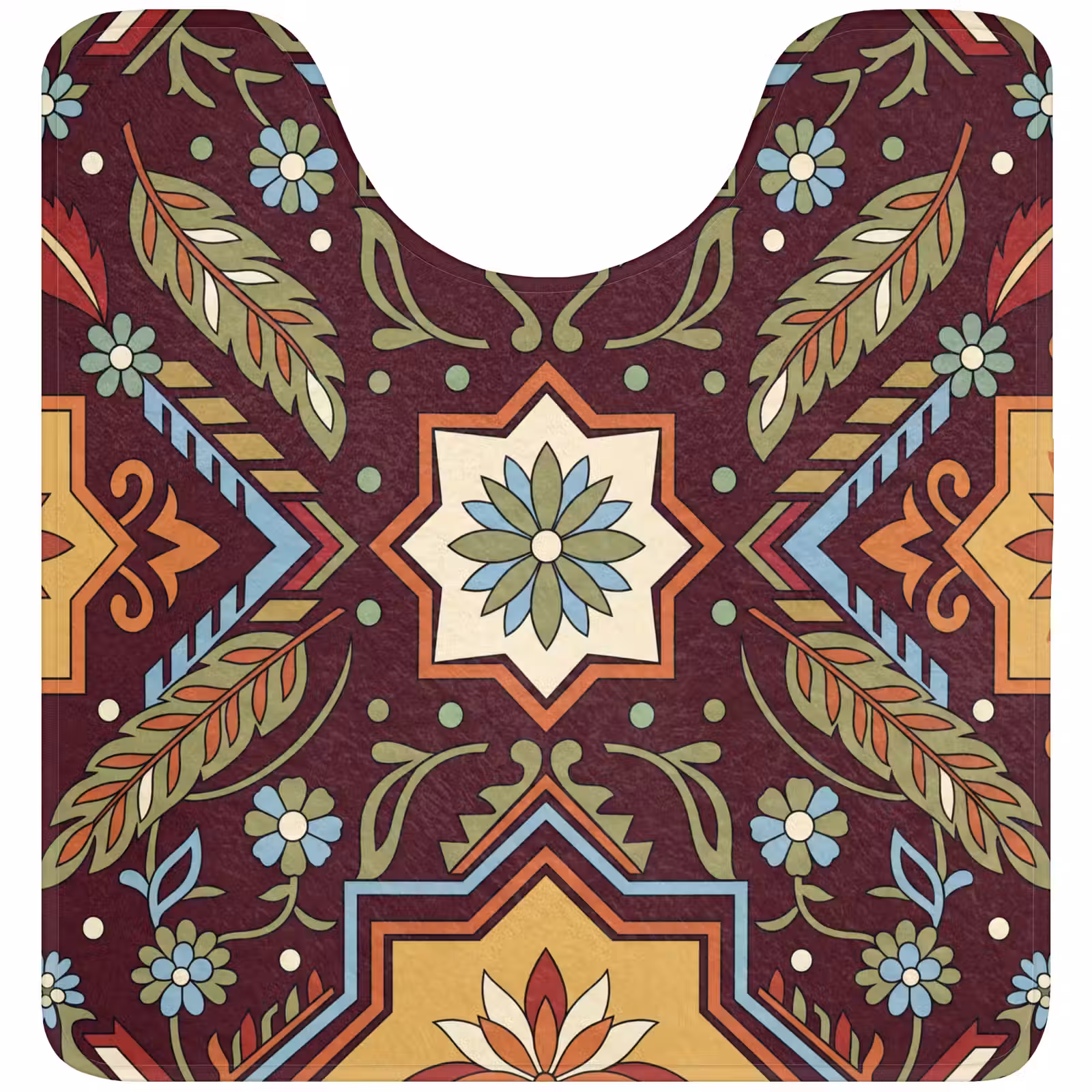 WC Vorleger - Muster – Floral – Geometrisch – Farbenfroh – Dekoration — 1
