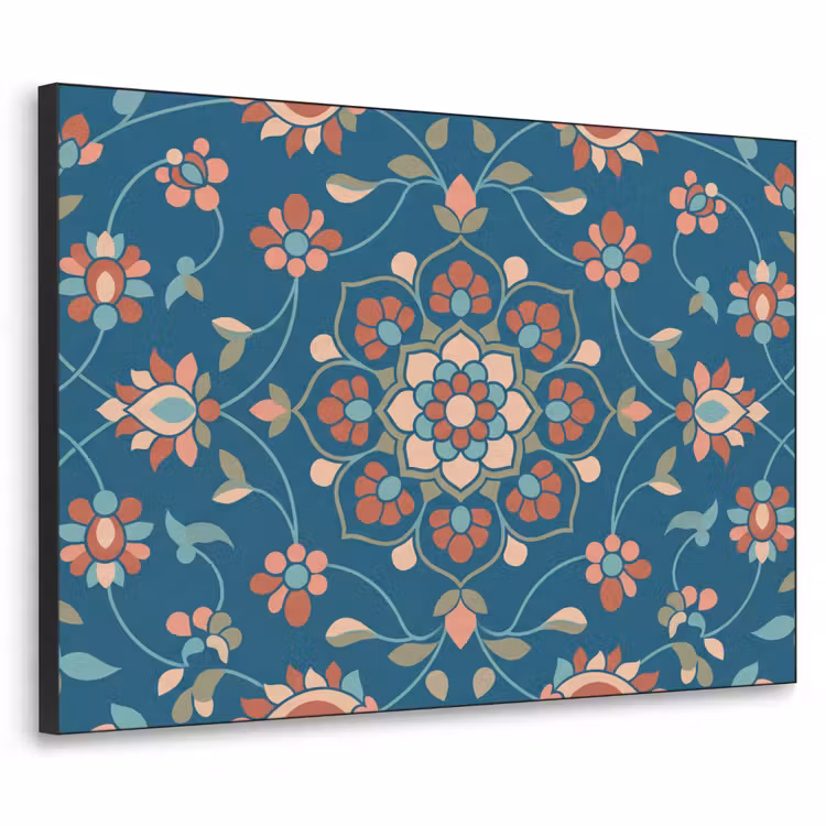 Art Frame - Blumen – Muster – Natur – Ornament – Blau — 1
