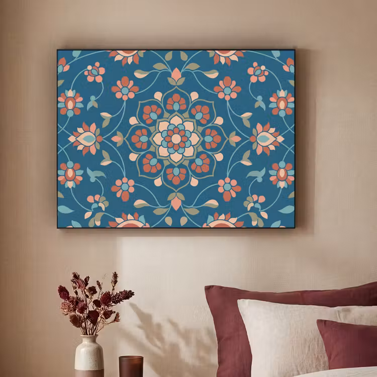 Art Frame - Blumen – Muster – Natur – Ornament – Blau — 2