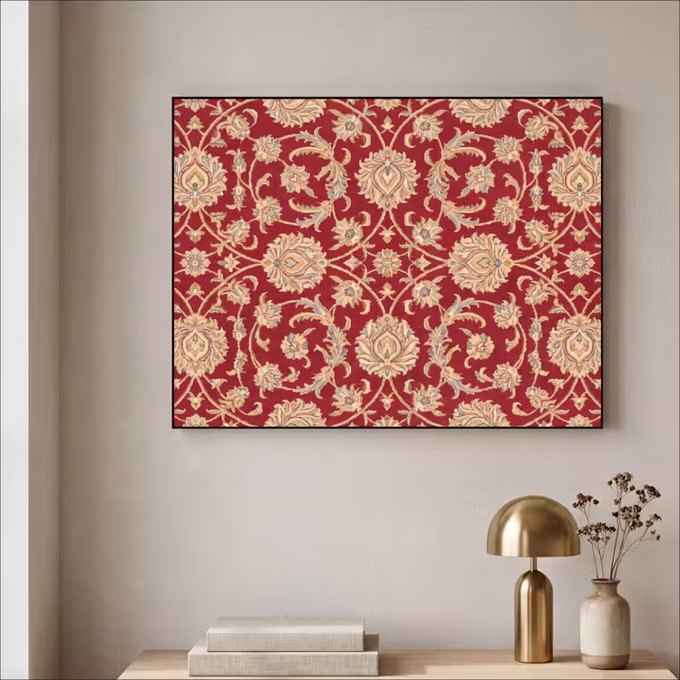 Art Frame - Muster – Blume – Klassisch – Orientalisch – Rot — 4