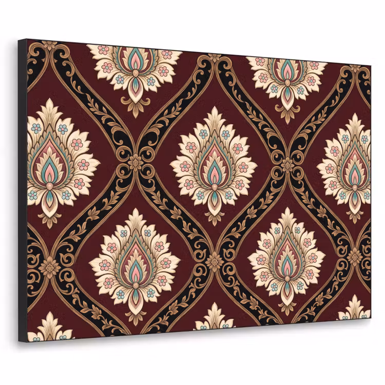 Art Frame - Muster – Blumenmotiv – Dekoration – Klassisch – Rot — 1