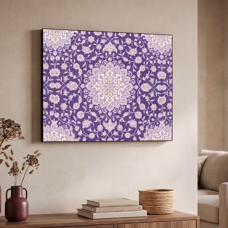 Art Frame - Muster – Medaillon – Orientalisch – Lila – Dekoration — 3