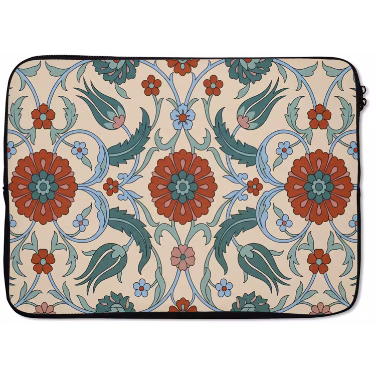 Laptop hülle - Blumen – Muster – Klassisch – Dekoration – Farbenfroh — 1