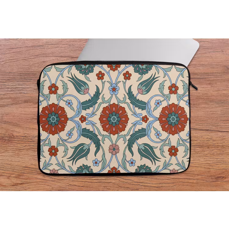 Laptop hülle - Blumen – Muster – Klassisch – Dekoration – Farbenfroh — 2