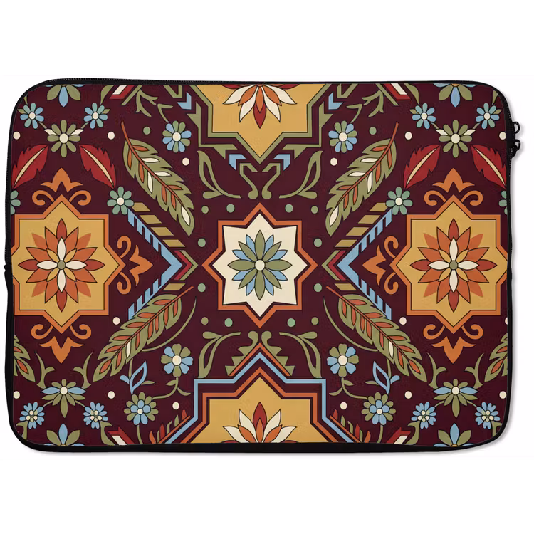 Laptop hülle - Muster – Floral – Geometrisch – Farbenfroh – Dekoration — 1