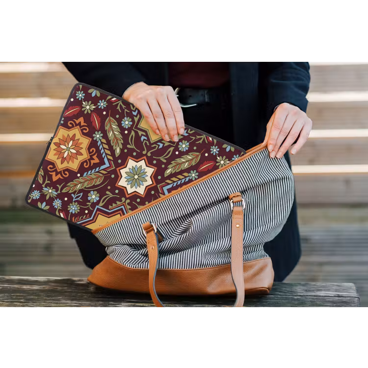 Laptop hülle - Muster – Floral – Geometrisch – Farbenfroh – Dekoration — 4