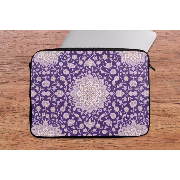Laptop hülle - Muster – Medaillon – Orientalisch – Lila – Dekoration — 2