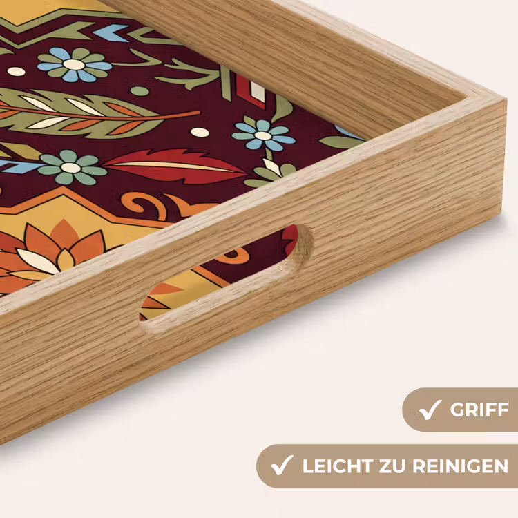 Tablett - Muster – Floral – Geometrisch – Farbenfroh – Dekoration — 5