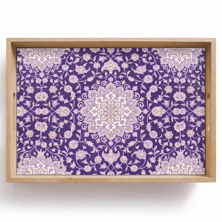 Tablett - Muster – Medaillon – Orientalisch – Lila – Dekoration — 1