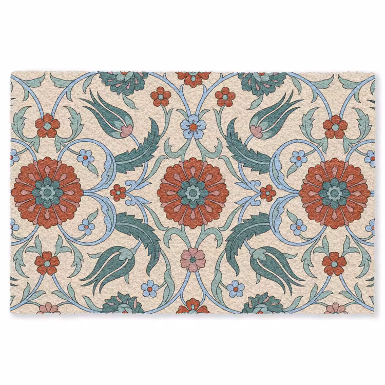 Teppich - Blumen – Muster – Klassisch – Dekoration – Farbenfroh — 1